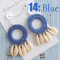 Holiday Hand-Woven Cotton Earrings