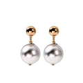 Retro Electroplating Pearl Geometric Simple Cold Wind Earrings