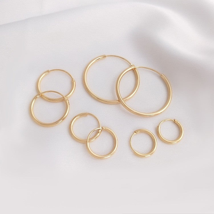 European And American Temperament Earrings Thin Circle Ring Ear Buckle