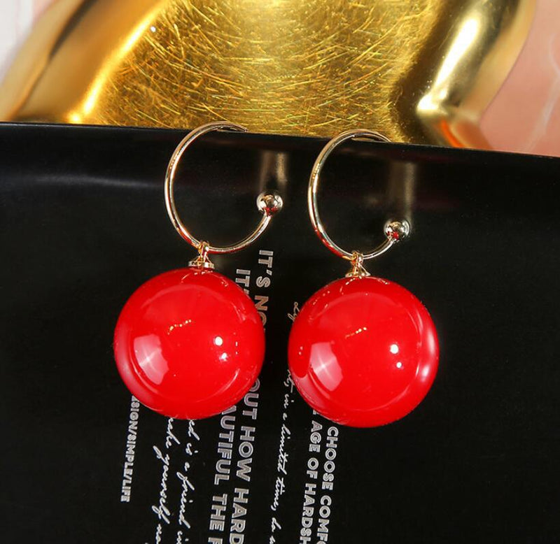Heart shaped pearl earrings