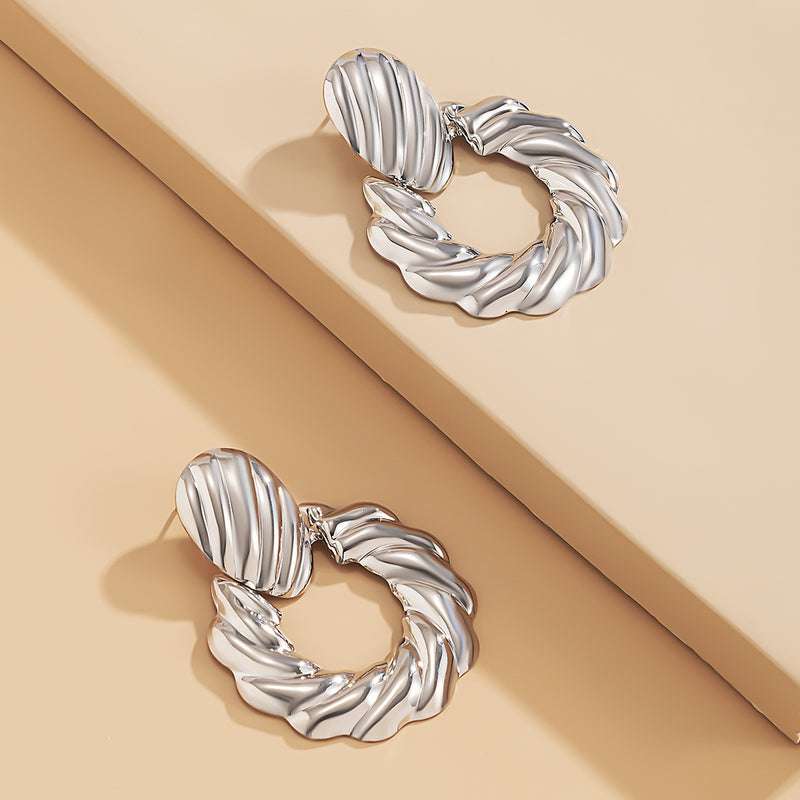 Temperament Twisted Twist Personality Earrings Women