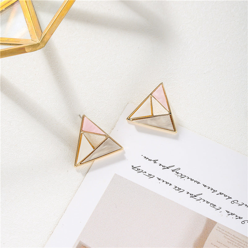 Contrast color personalized Square Earrings