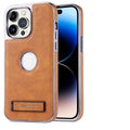 Applicable Phone Case All-inclusive Drop-resistant High-grade Leather Bracket Shell