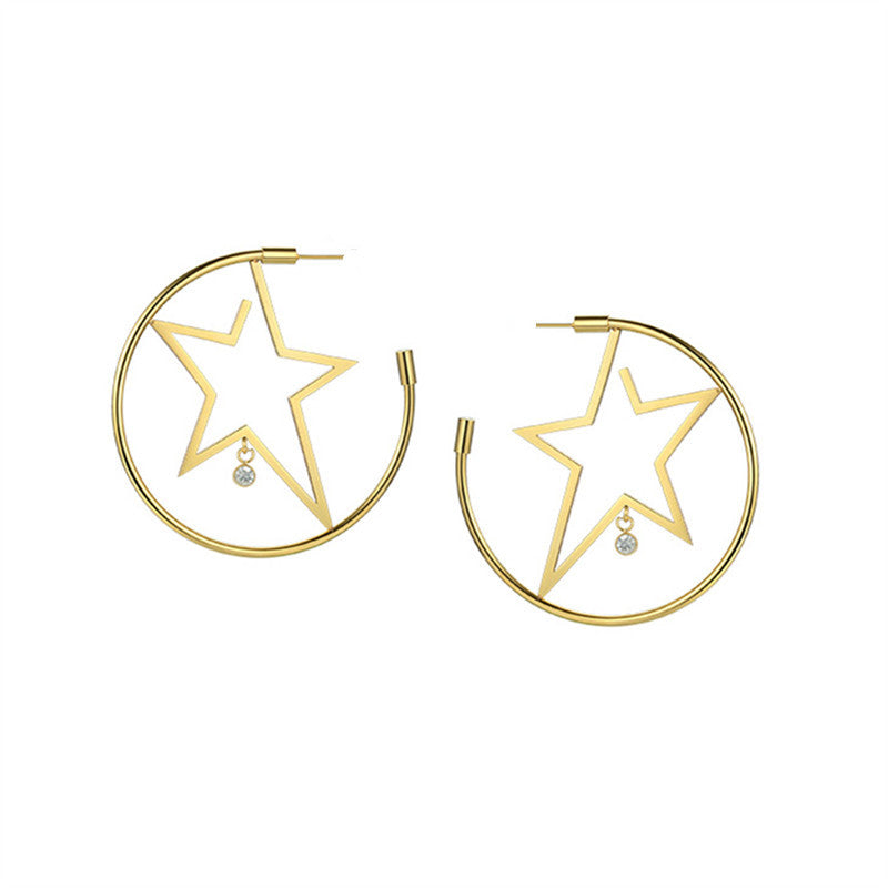 All-match Earrings Five-pointed Star Earrings