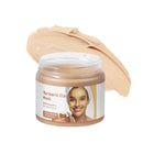 Turmeric Clay Mask with Vitamin C, Turmeric Face Mask, Deep Cleansing Face Mask for Acne, Pores, Dark Spots, Improves Uneven Tone, Controlling Oil, Refining Pores (1, Yellow, Large)