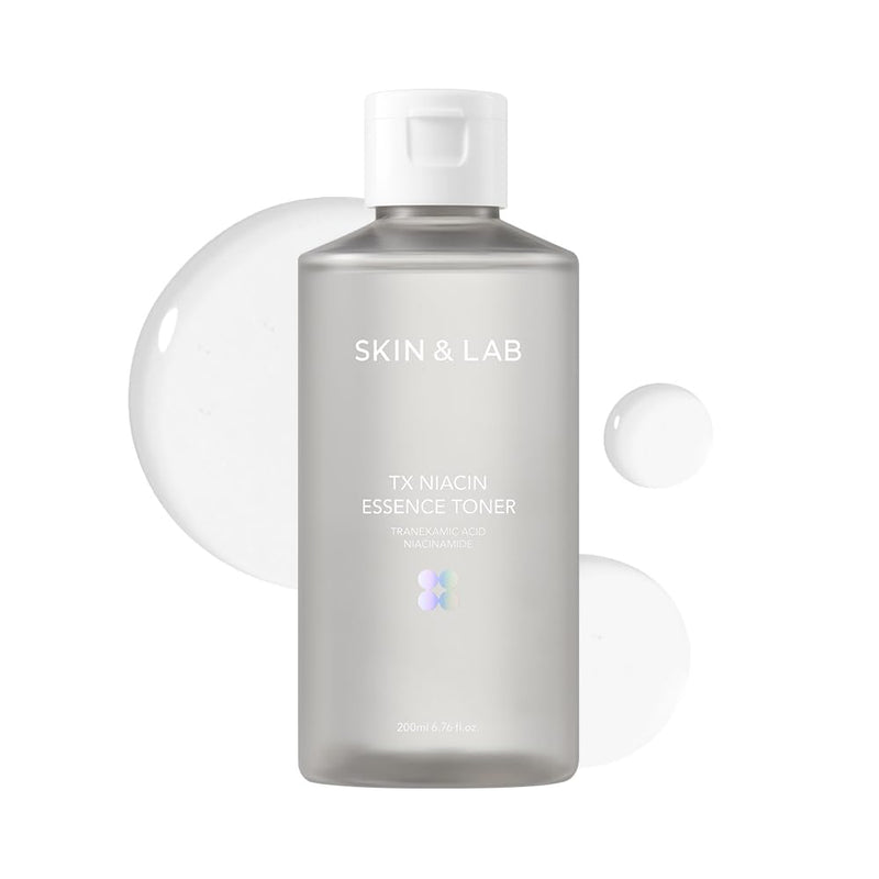 [Skin&LAB] TX Niacin Essence Toner, Brightening & Hydrating Facial Toner with 3% Tranexamic Acid and 5% Niacinamide, Dark Spot Correcting Korean Skincare for Radiant, Even-Toned Skin, 6.76 fl. oz.