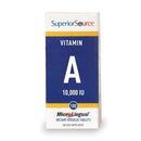 Superior Source Vitamin A 10,000 IU - Eye Care Supplement - Also Supports Immune, Skin & Bone Health - Non-GMO & Gluten-Free - 100 MicroLingual Tablets