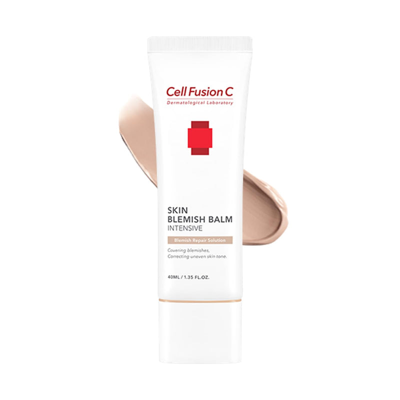 Cell Fusion C Skin Blemish Balm Intensive, Hydrating BB Cream for Lighter to Medium Skin Tones, High Coverage, Correcting Redness and Blemish, 1.35 fl.oz