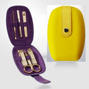 Korean Nail Clippers! World No. 1. Three Seven (777) Travel Manicure Pedicure Grooming Kit Set - (6 PCs: TS-60YG), Made in Korea, Since 1975. (Yellow Case & Gold Only)