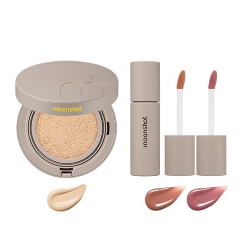 Moonshot KOREA Conscious Fit Mellow Lip Tint&Foundation Lip Stain Gift Set k-beauty, (Foundation Lip Stain Set (21N+01 Uni Beige+02 Wormhole Mystery, 1)