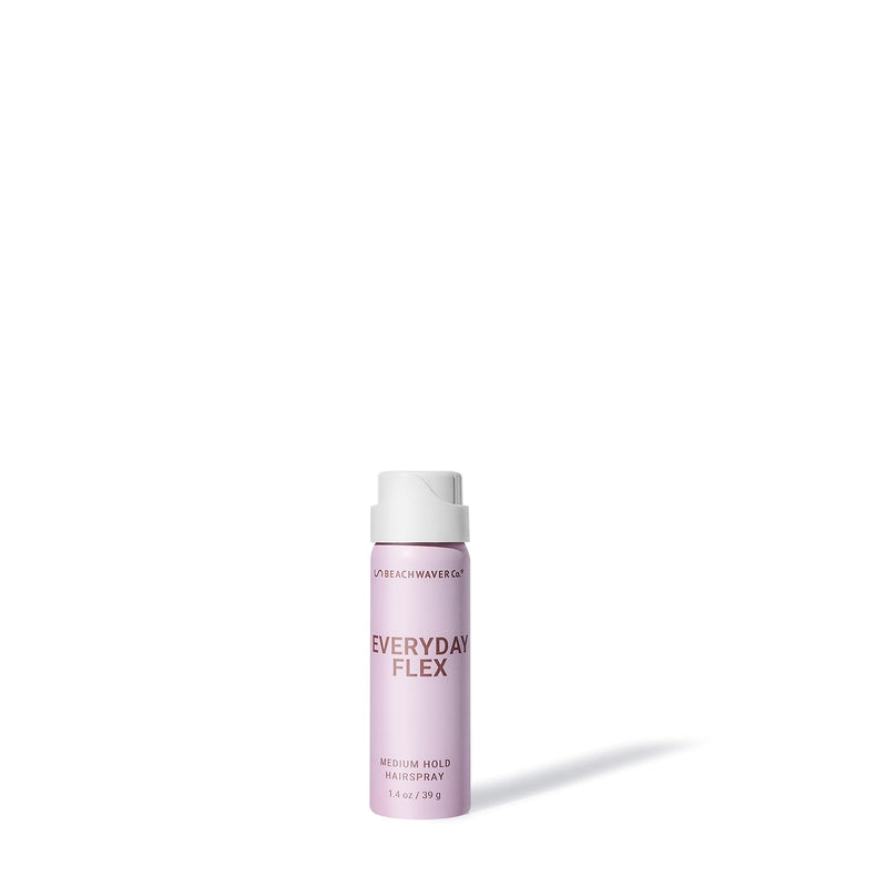Beachwaver Everyday Flex Medium-Hold Hairspray - Travel Size (1.4 Oz) | NEW! Flexible, Long-Lasting, Medium Hold - Reduces Frizz & Adds Shine | Brazilian Berry Fragrance