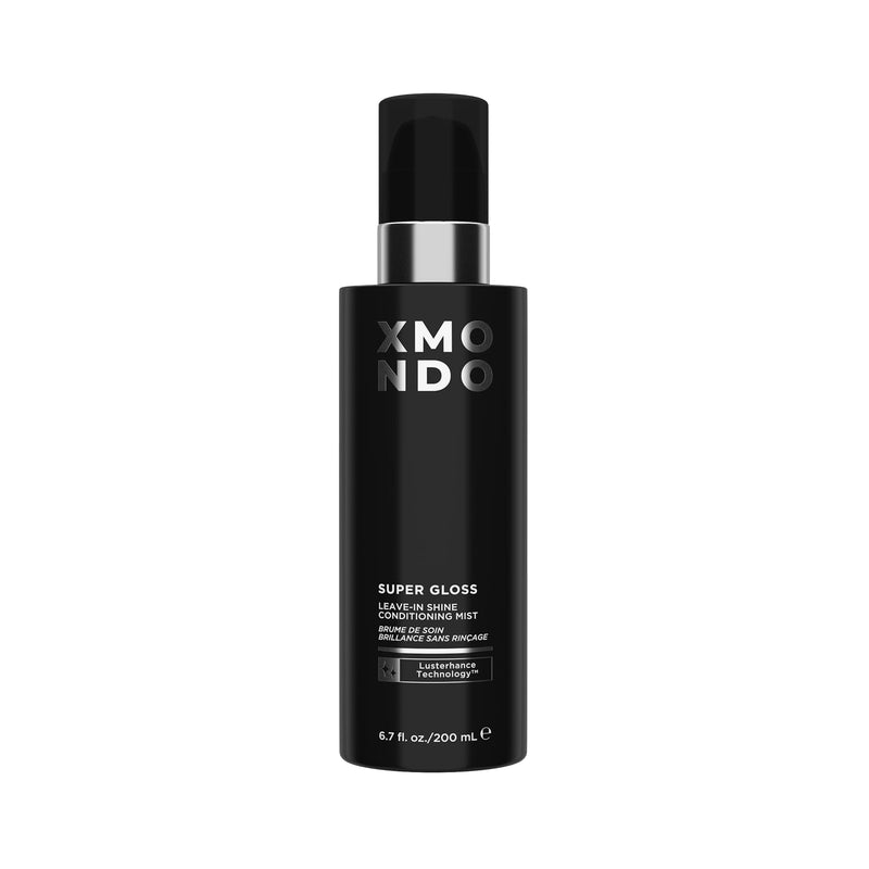 XMONDO Hair Super Gloss Leave-in Shine Conditioning Mist Lightweight Conditioning Spray with Provitamin B5, Bond Booster, UV and Heat Protection, Tames Frizz, Boost Shine, 6.7 fl oz