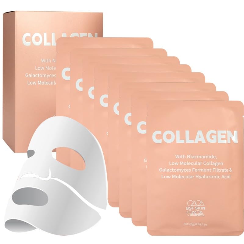 | Deep Collagen Hydrogel Face Mask With Niacinamide, Low Molecular Collagen, Galactomyces Ferment Filtrate, Low Molecular Hyaluronic Acid (28g x8ea)