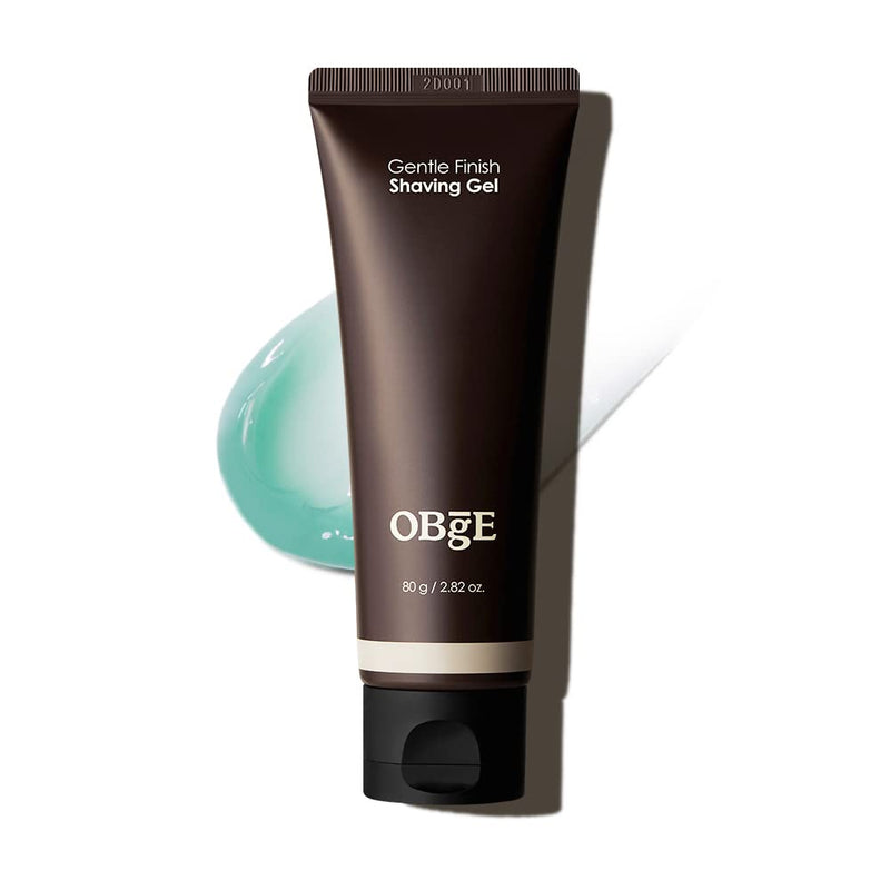 OBgE Gentle Finish Shaving Gel (2.8oz) - Hydrating Men's Shaving Gel for Sensitive Skin, Non-Foaming Shaving Cream Alternative.. Aloe Vera, Vitamin E, Shea Butter.