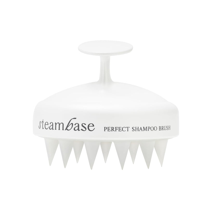 Perfect Shampoo Brush | Ergonomic Scalp Massager, Scrubber, Exfoliator for Sebum & Dandruff Removal | Soft Silicone Bristles | Dry, Oily, Itchy Scalps, Wet or Dry Hair | White, 1 Count