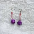 Original hand-made contrasting color bell earrings