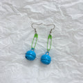 Original hand-made contrasting color bell earrings