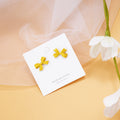 Hyuna Style Spring Girl Candy Color Bow Earrings