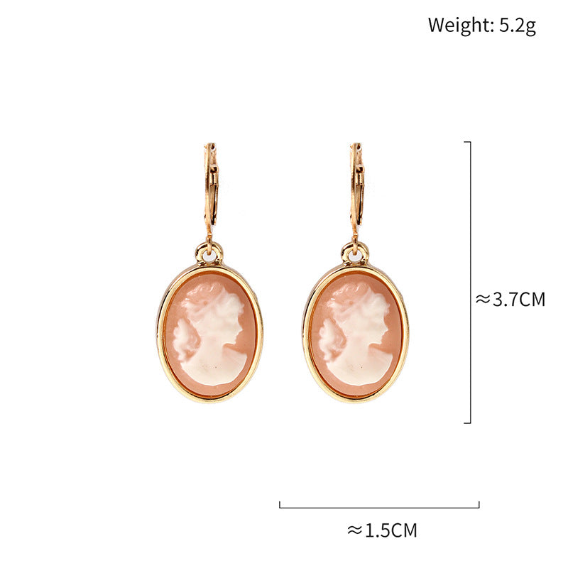 New European And American Solid Color Round Earrings