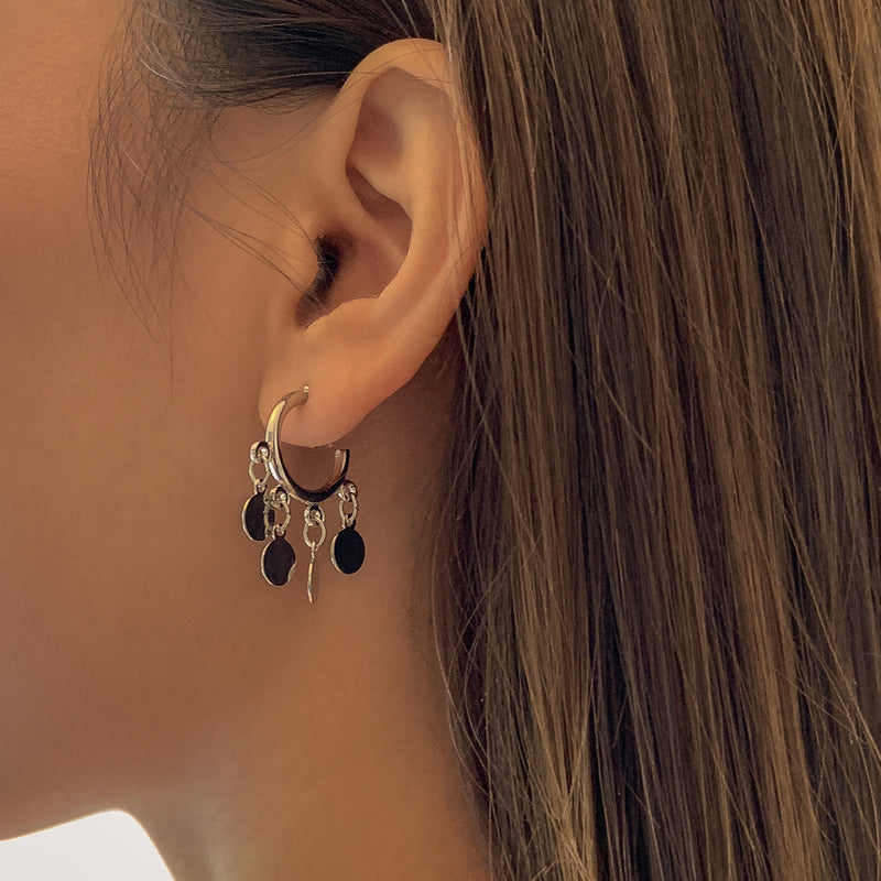 Accessories Simple Trend Geometric C-shaped Sequin Earrings Women