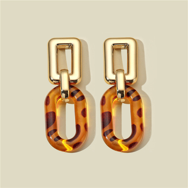 Vintage Geometric Square Acetate Earrings Acrylic