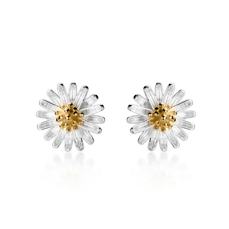 Fashion Sunflower Daisy Flower Stud Earrings