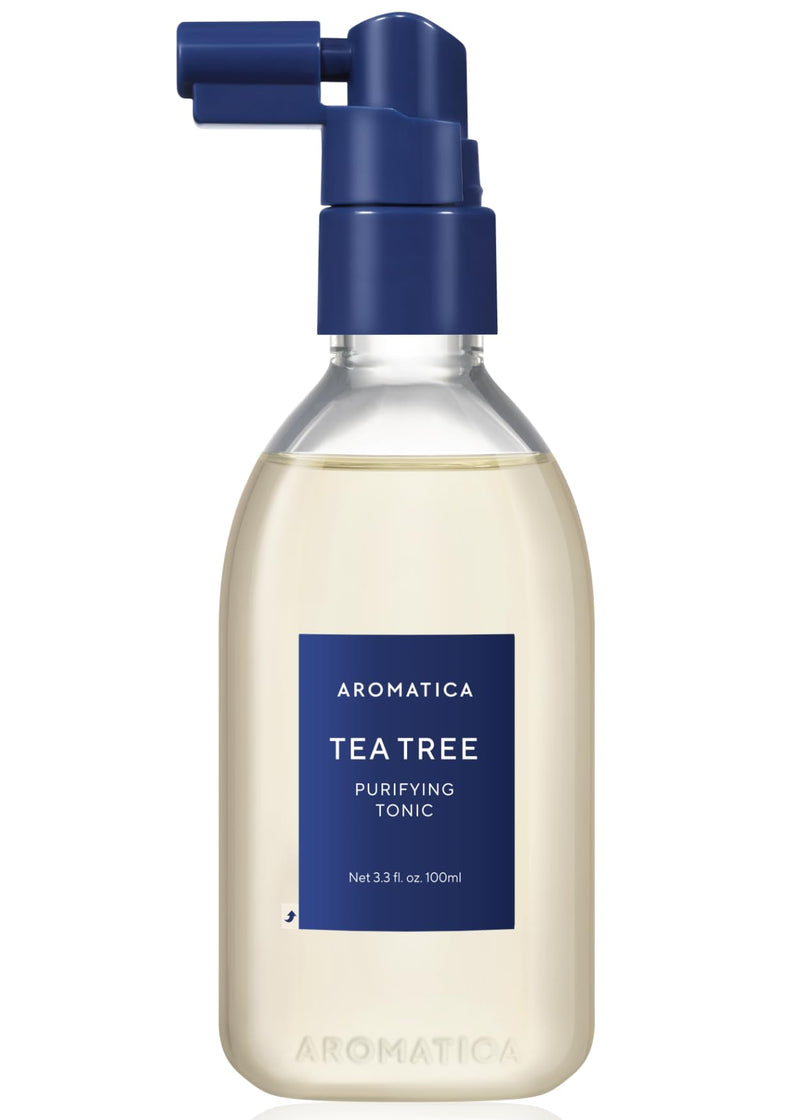 AROMATICA Tea Tree Purifying Tonic 3.38oz, Paraben, Silicone, Sulfate Free | Vegan | Soothing & Cooling Tonic for your scalp | Helps hair look healthier and nourished | Natural Ingredients Only