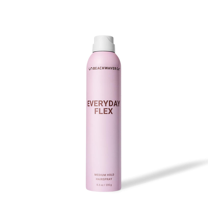 Beachwaver Everyday Flex Medium-Hold Hairspray - Full Size (8.4 Oz) | NEW! Flexible, Long-Lasting, Medium Hold - Reduces Frizz & Adds Shine | Brazilian Berry Fragrance