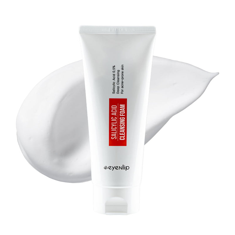 Salicylic Acid Cleansing Foam 5.07 fl oz - Gentle Exfoliating Face Wash with Tea Tree and Charcoal for Clear, Refreshed Skin, Korean Skincare