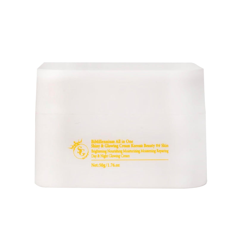 BiMillennium Face Cream Korean Moisturizer (Glowing Skin Without Makeup) - Beauty Skincare with Peptide, Omega Water, Rice Ceramide for Deep Moisturizing