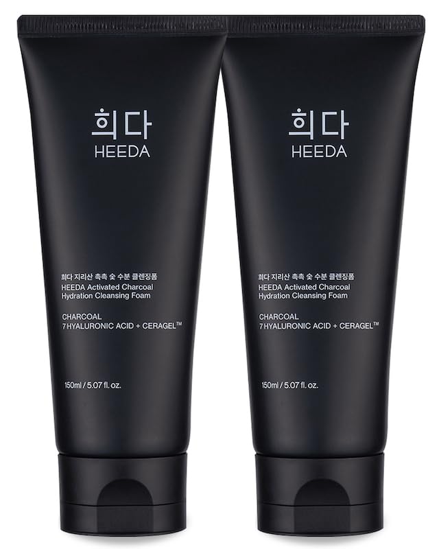 Activated Charcoal Hydration Cleansing Foam, Foaming Facial Cleanser, Hyaluronic Acid, Ceramide, Double cleansing, Korean Face Wash, K Beauty Skincare 5.07 fl.oz.