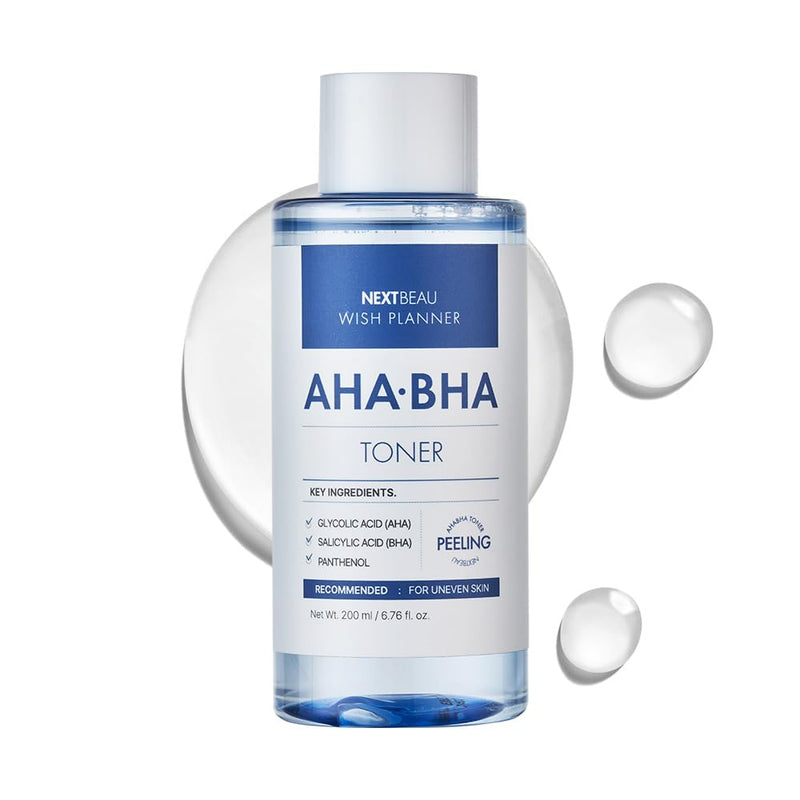 Wish Planner AHA/BHA Peeling Toner [6.76 fl.Oz / 200ml] AHA/BHA, Facial Toner,Treatment Toner,Korean Skin Care,Hydrating,Peeling Toner