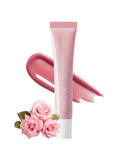 Melixir Vegan Lip Treatment, Sheer Tinted Lip Balm for Instant Hydration & Shine, Moisturizing Lip Gloss, Infused with Vegan Collagen & Jojoba Oil, Cruelty-Free, Korean Skincare-2 Rose(0.5oz/15g)