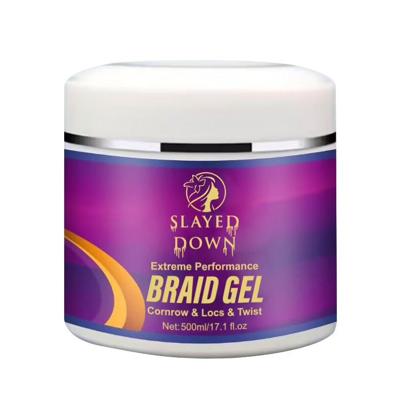 17.1oz Extreme Hold Braiding Gel All-day Control For Black Women's Hair, Locks, Braids, Twists, Retwist & Edge Control Hard Hold, No Flake, High Shine, Locking Jam, Cornrows