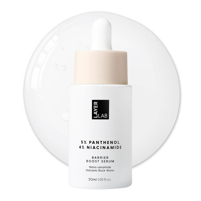 5% Panthenol Barrier Boost Serum Hydrating Soothing Korean Skin care with 4% Niacinamide, Madecassoside, 5 Ceramides & Mineral Water for a Stronger Skin Barrier 30ml 1.01 fl.oz.