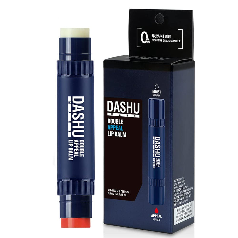 DASHU Double Appeal Lip Balm – All-Natural Ingredients, Smooth Texture, Moisturizer for Cracked & Dry Lips, Hydration, Relieves Chapped Lips