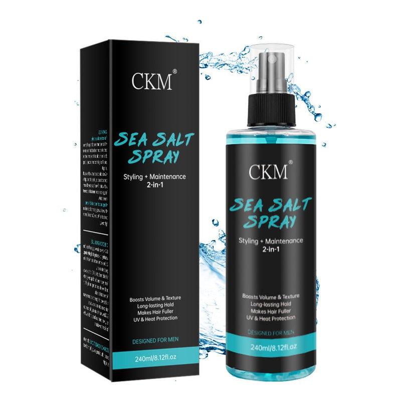 CKM Sea Salt Spray for Men,UV Protection,Texturizing & Volumizing,Natural Finish Sea Salt Spray for Hair,2-in-1 Styling & Hair Care,Creates Beach Waves With a Matte Finish for Beach & Daily Use