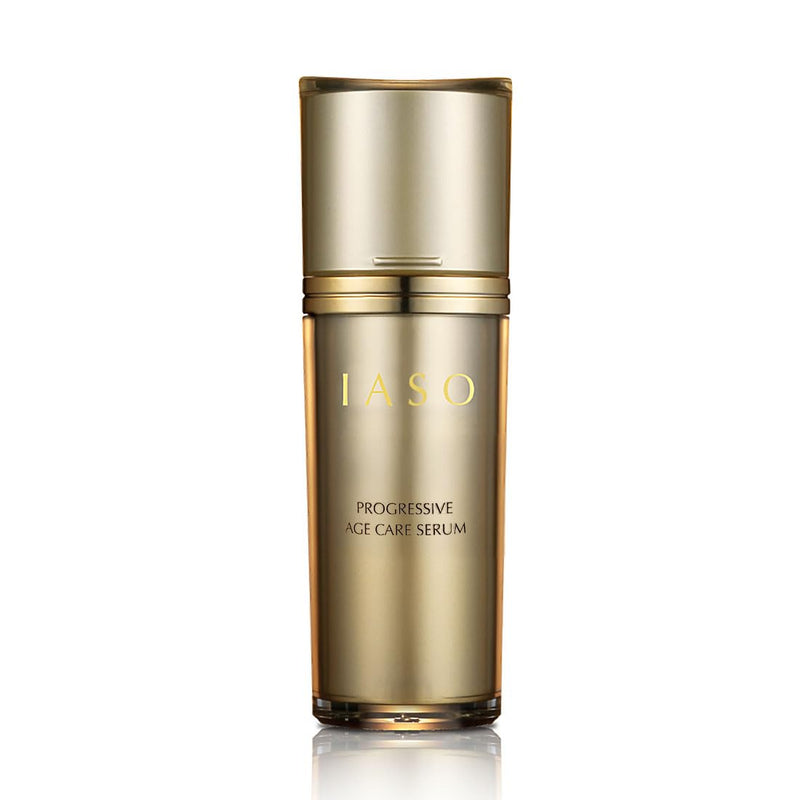 IASO PROGRESSIVE Age Care Serum | Premium Anti-Aging, Anti-Wrinkle Serum, Gold-Infused Formula, Improving Skin Quality and Texture, Korean Skin Care, 1.18 oz
