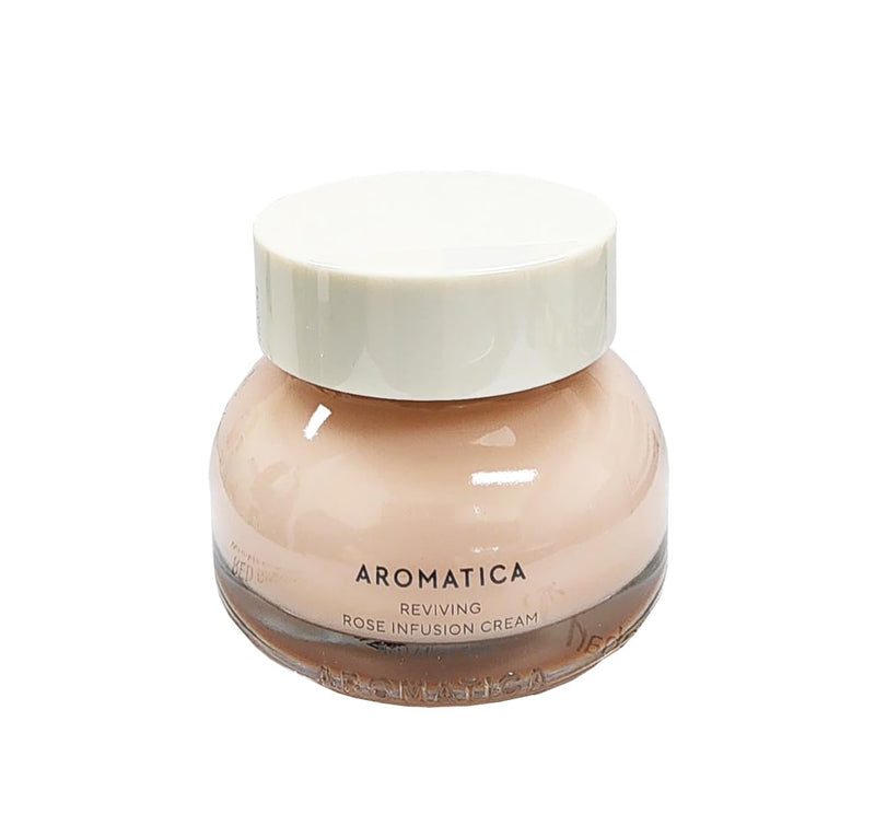 AROMATICA Reviving Rose Infusion Cream 50ml, Vegan, Anti-aging, Hydrating, | with Damask Rose Water and Rose Oil | Korean Skincare