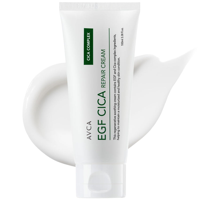 AVCA EGF Cica Repair Cream for Sensitive Skin, Redness Relief, and Hydration 100ml/3.38fl. oz.