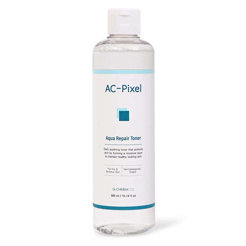 [Dr.CHROMCELL] AC-Pixel Aqua Repair Toner| Pore Refining Toner (10.14 fl.oz) - 2X Size of Regular Toners| Sensitive Skin & Dry Skin| Toner for Acne Prone Skin| Hyaluronic Acid Toner| Korean Skin Care
