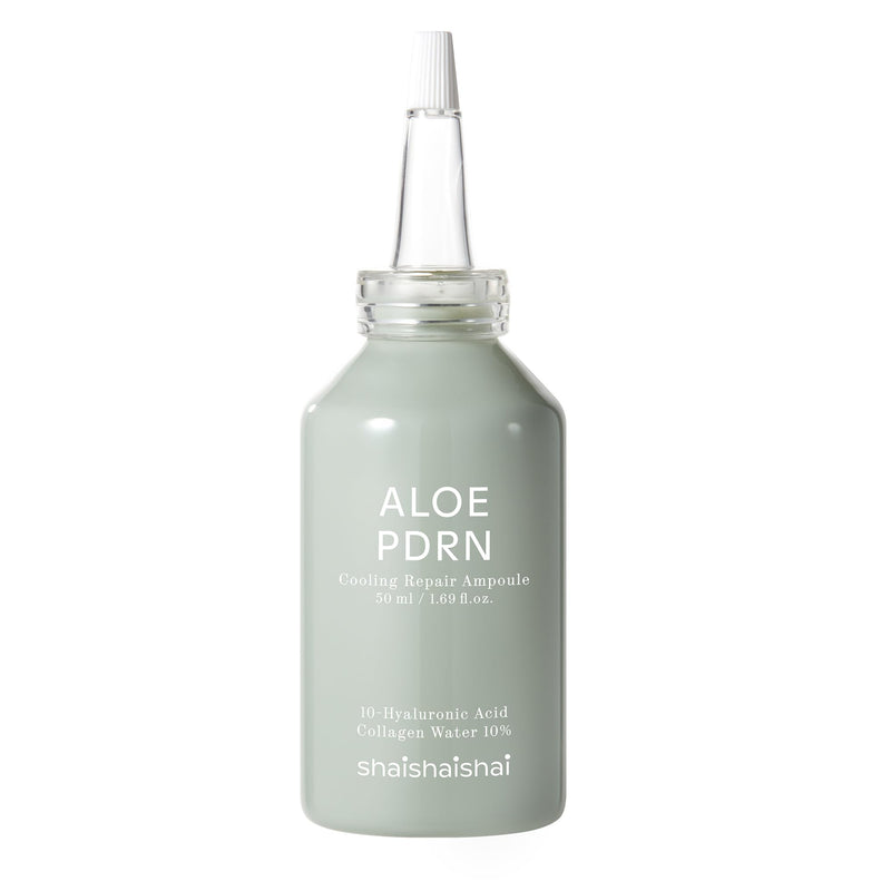 ALOE PDRN Cooling Repair Ampoule, Instant Cooling with 10% Vegan Collagen, Hyaluronic Acid, Ice-Glow Skin, Korean Skin Care, 1.69 Fl Oz