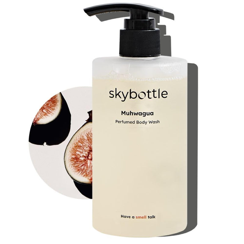 skybottle Body Wash, Refreshing and Cleansing With AHA, Deep Moisture for Dry Skin, Perfumed with Fig Fruit Woody Scent, 10.1 Fl. Oz