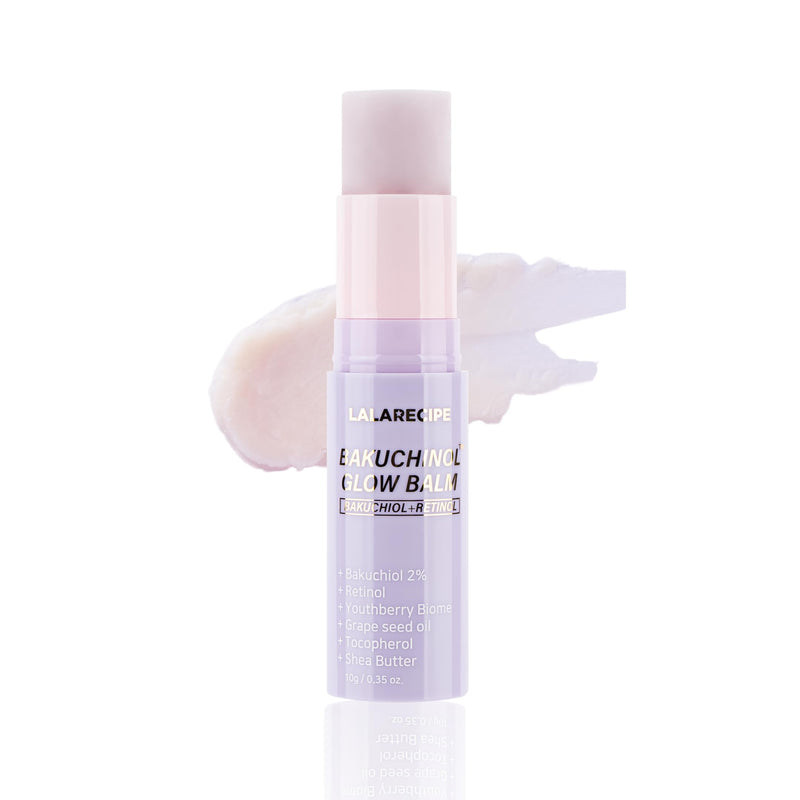 Bakuchiol Glow Balm Wrinkle Care Moisturizer Stick with Bakuchiol, Retinol Liposome & Shea Butter Refillable Vegan Anti-Aging Korean Skincare for Radiance & Hydration (10g)