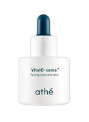ATHE Vital C-some Toning Concentrate, Anti-aging & Radiance Face Ampoule with Pure Vitamin C for Blemishes and Freckles, Korean Vegan Serum Targets Age Spots & Smooths Skin, 0.67 fl.oz.