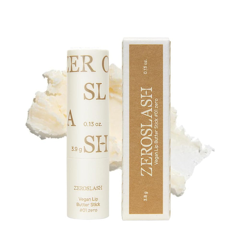 Vegan Lip Butter Stick with Shea Butter & Squalane 0.13oz Hydrating Lip Balm for Dry, Chapped Lips | Plant-Based Lip Care with 6 Natural Oils | Overnight Lip Mask | Korean Lip Balm