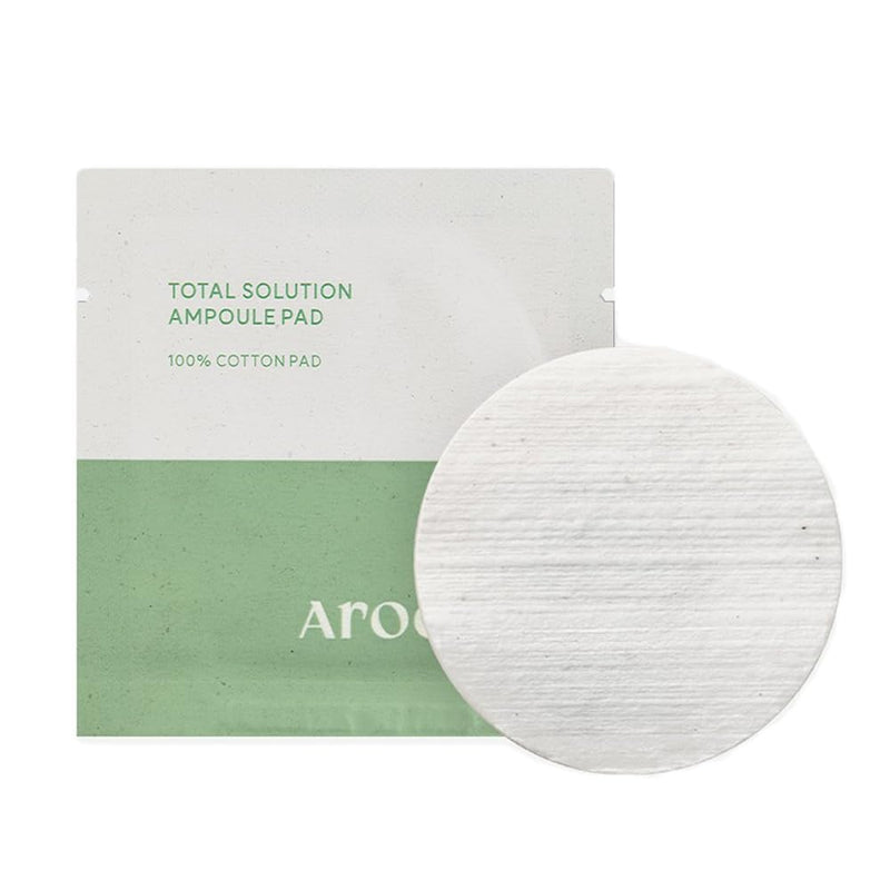 AROCELL Total Solution Ampoule Pad 100% Cotton 28 Sheets for Elasticity Moisturizing Exfoliation Skin Barrier Wrinkle Care Treatment with Hyaluronic Acid 10 Seed Oil Korean Skincare