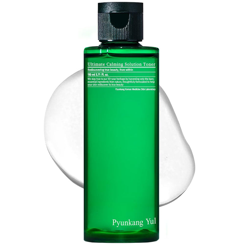 [PKY] Pyunkang Yul Ultimate Calming Solution Toner with Honeysuckle Flower, Ceramides, Hyaluronic Acid, Centella Asiatica, for Moisturized, Nourishing, Sensitive, Tired Facial Skin 3.71fl.oz.
