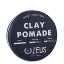 ZEUS Clay Pomade for Men, Matte Finish, Water Soluble & Extra Firm Hold Hair Styling Clay Pomade MADE IN USA (4 oz.)