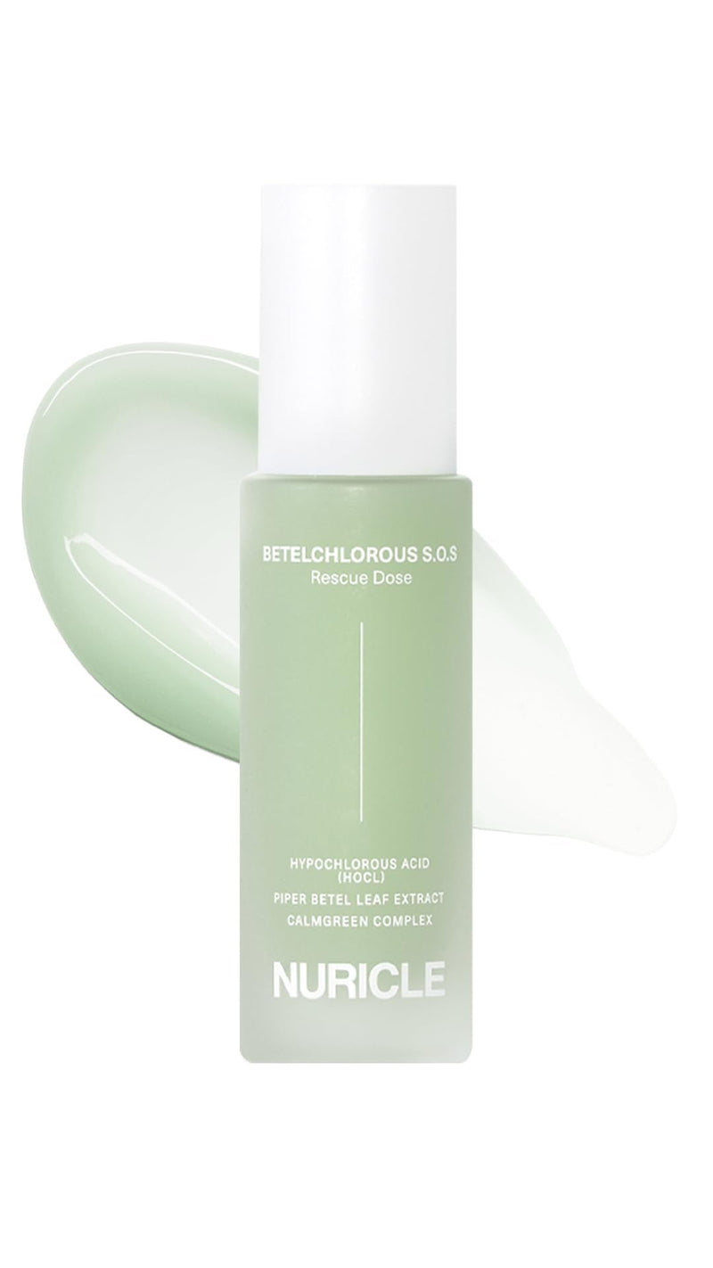 BETELCHLOROUS S.O.S Rescue Dose 30ml(1.014 fl.oz) Hypochlorous Acid Face Serum for Acne, Redness & Sensitive Skin Korean Skin care Calming Serum